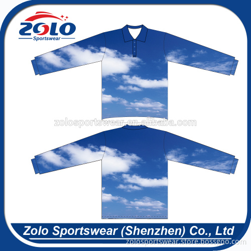 Most Popular Sublimation 100% Microfiber Polyester Professional Fishing Shirts